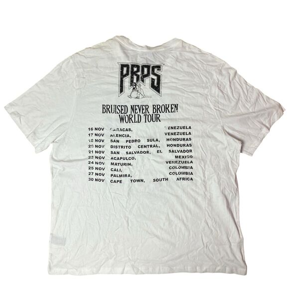 PRPS T Shirt Mens 3XL White Graphic Bruised Never Broken World Tour Streetwear - Picture 14 of 15